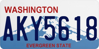 WA license plate AKY5618