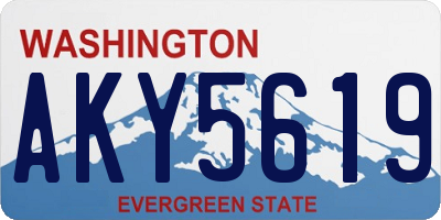 WA license plate AKY5619