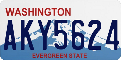 WA license plate AKY5624