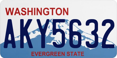 WA license plate AKY5632