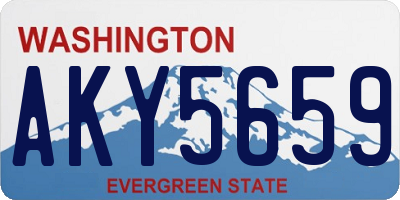 WA license plate AKY5659