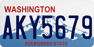 WA license plate AKY5679