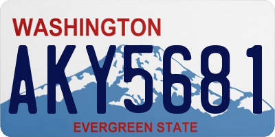 WA license plate AKY5681