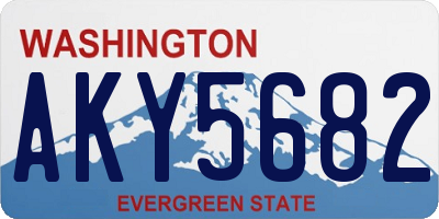 WA license plate AKY5682