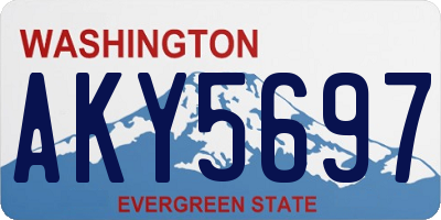 WA license plate AKY5697