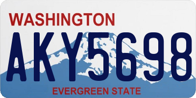 WA license plate AKY5698
