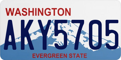 WA license plate AKY5705