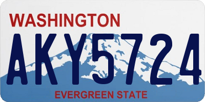 WA license plate AKY5724