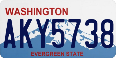 WA license plate AKY5738