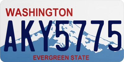 WA license plate AKY5775