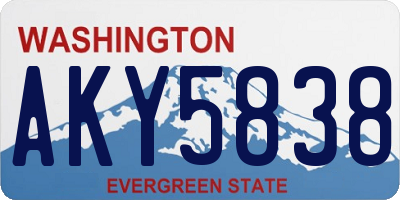 WA license plate AKY5838