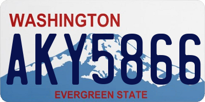 WA license plate AKY5866