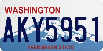 WA license plate AKY5951