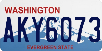 WA license plate AKY6073