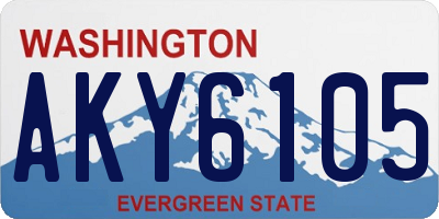 WA license plate AKY6105