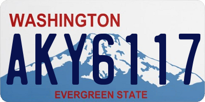 WA license plate AKY6117