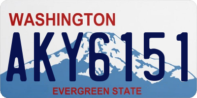 WA license plate AKY6151