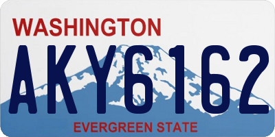 WA license plate AKY6162