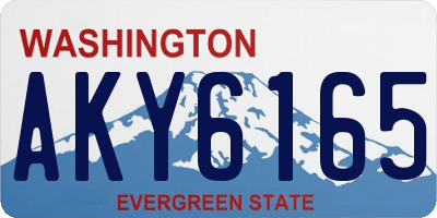 WA license plate AKY6165