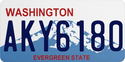 WA license plate AKY6180