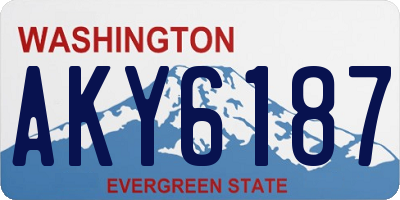 WA license plate AKY6187