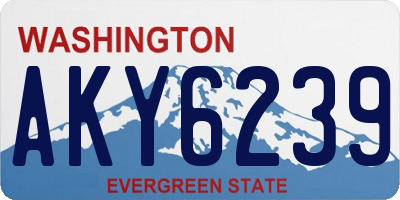 WA license plate AKY6239