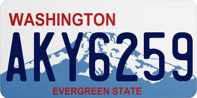 WA license plate AKY6259