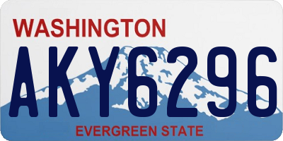 WA license plate AKY6296