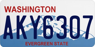 WA license plate AKY6307