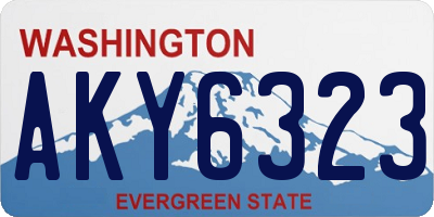 WA license plate AKY6323