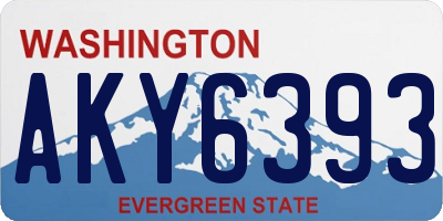 WA license plate AKY6393