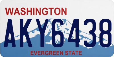 WA license plate AKY6438