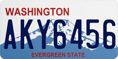 WA license plate AKY6456