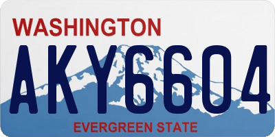 WA license plate AKY6604