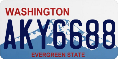 WA license plate AKY6688