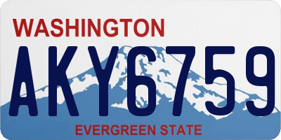 WA license plate AKY6759