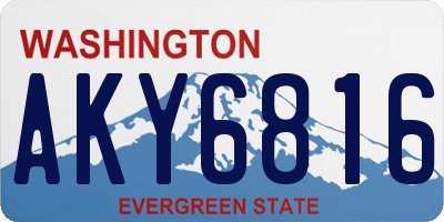 WA license plate AKY6816