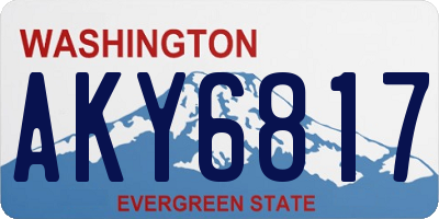 WA license plate AKY6817