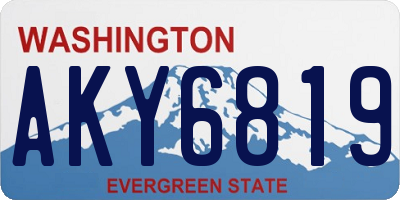 WA license plate AKY6819