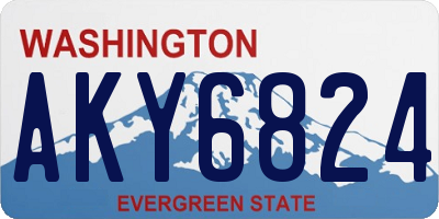 WA license plate AKY6824