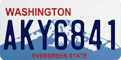 WA license plate AKY6841