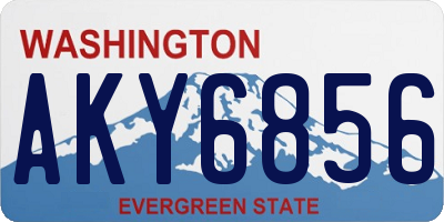 WA license plate AKY6856