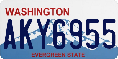 WA license plate AKY6955