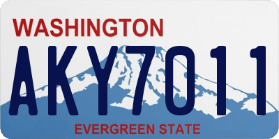 WA license plate AKY7011