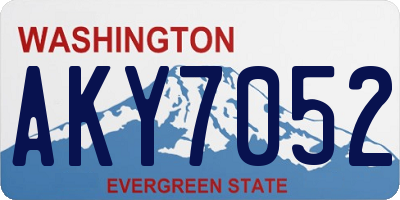 WA license plate AKY7052