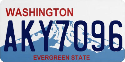 WA license plate AKY7096