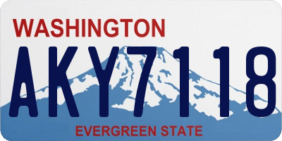 WA license plate AKY7118