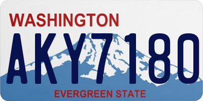 WA license plate AKY7180