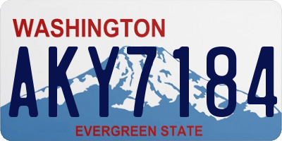 WA license plate AKY7184