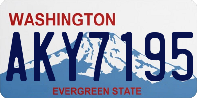 WA license plate AKY7195